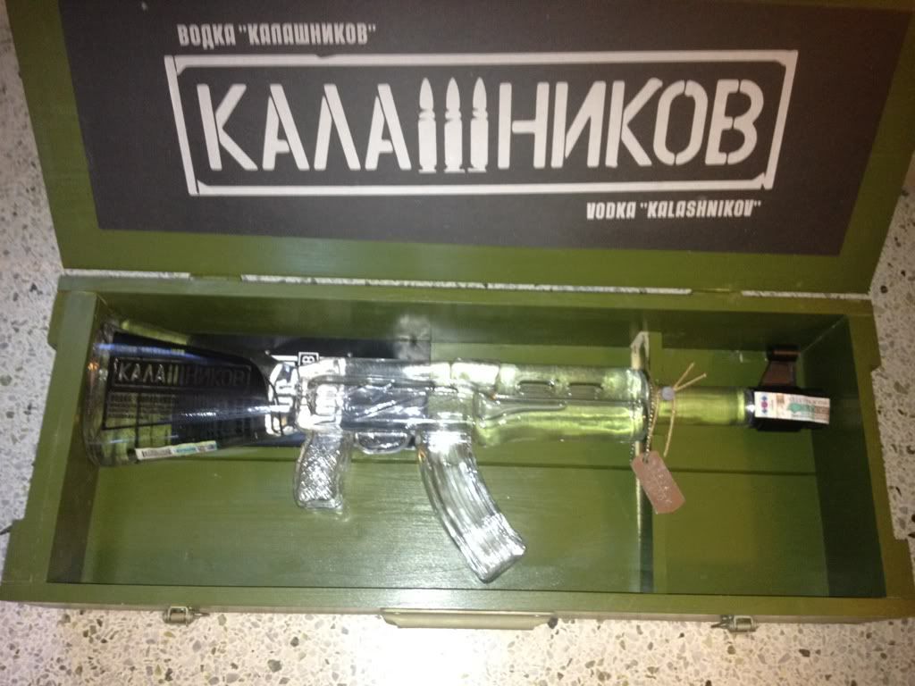 Collectors Ak47 bottle of Kalashnikov Vodka Hayabusa Owners Group