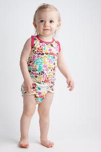 Birdies and Gators - a vest and fitted diaper set