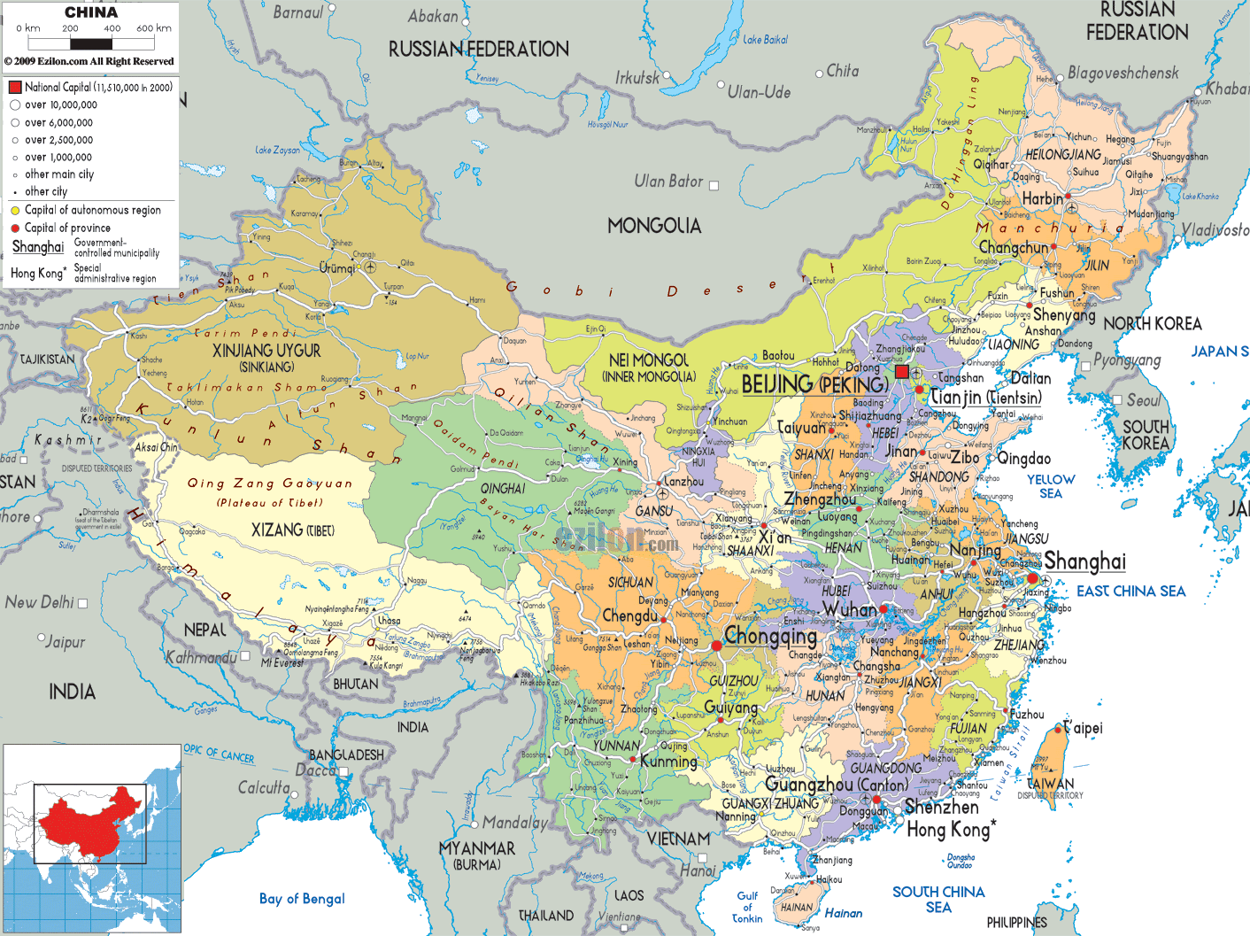map china cities