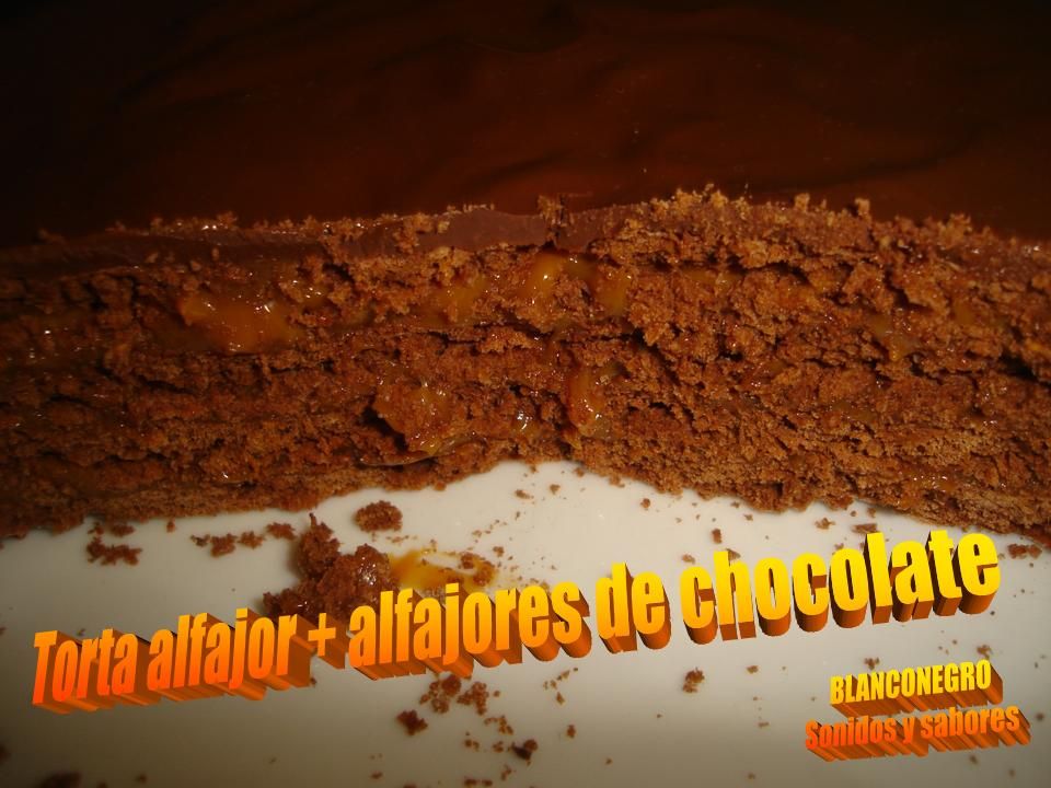 Torta alfajor + alfajores de chocolate Torta alfajor + alfajores de chocolate
