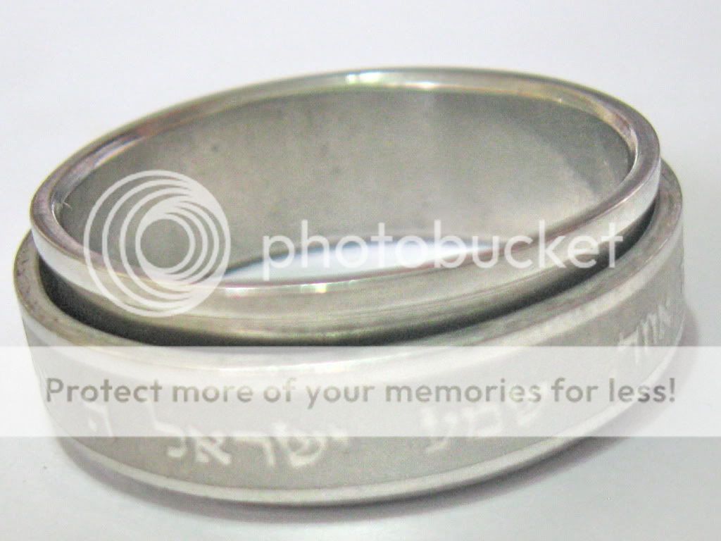 STAINLESS STEEL SPINNING SHEMA ISRAEL RING Jewish Prayer Judaica 