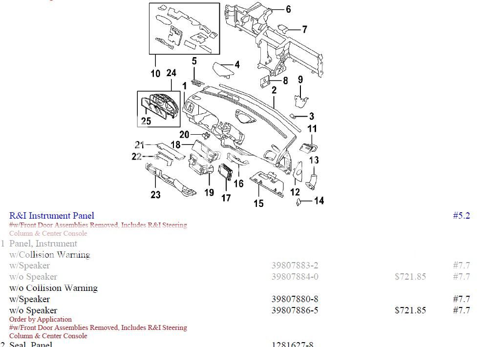 1990 1997 LINCOLN TOWN CAR PARTS LIST MANUAL CATALOG  